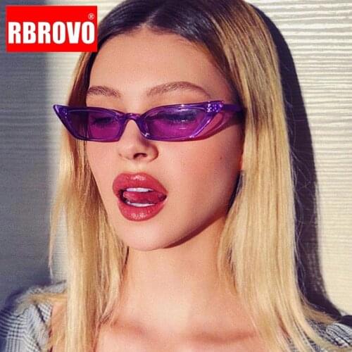 RBROVO 2021 Street Beat Cateye Sunglasses Women Luxury Sun Glasses Small Frame Classic Retro Oculos De Sol Feminino UV400