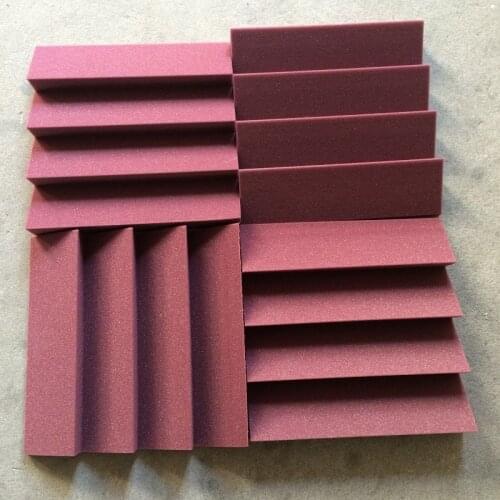 8Pcs 300 x 300 x 50mm Soundproofing Foam Acoustic Foam Sound Treatment Studio Room Absorption Wedge Tiles Self Adhesive
