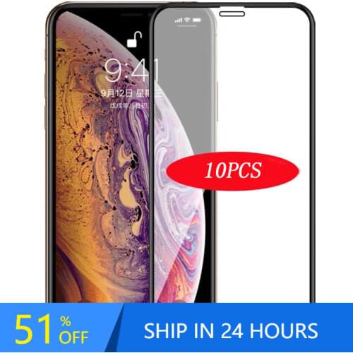10PCS Safety Screen Protector for iphone11Pro Max iphone 11 x Xs xr xsmax tempered glass on 6 6s 7 8 Plus armor Protective Film