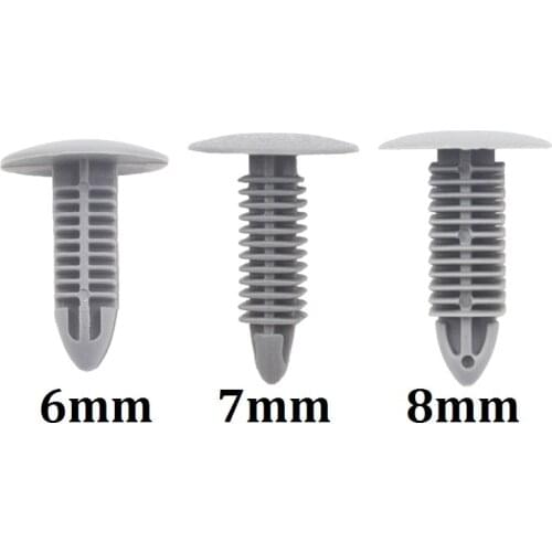 30Pcs Gray Plastic Rivets Car Body Fasteners New For Car Auto Bumper Fender