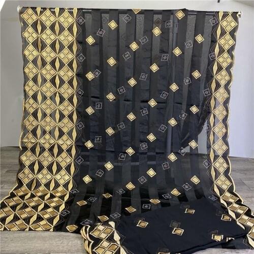 5+2 Yard African Embroidery Fashion 100% Pure Satin ribbon Silk Fabric silk fabric printed For Soft Scarf Dress Sewing materials