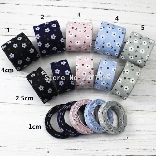 5Meter/L 10 25mm 40mm Japanese Style Floral Printed Fabric Ribbon Korea Styl Layering DIY Webbing Craft Choker Necklace Material