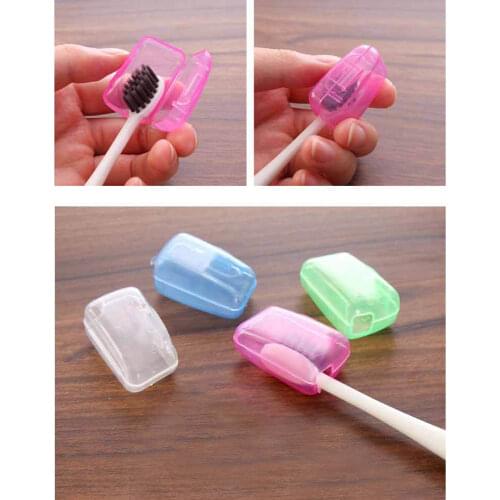 Toothbrush Case Cover 5PCs/Set Plastic Random delivery Travel Hiking Camping Portable Brush Cap