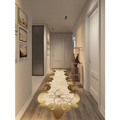 Marble Pattern Non Slip Base Anti Allergic Living Room Corridor Bedroom Carpet