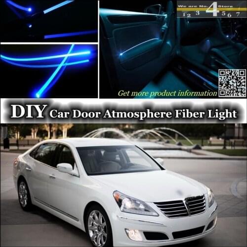 For Hyundai Equus / Centennial interior Ambient Light Tuning Atmosphere Fiber Optic Band Lights Inside Door Panel illumination