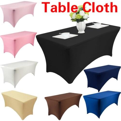Home Elastic Table Cover Outdoor Wedding Events Rectangular Elastic Table Cloth Black and White Bar Counter Cocktail Table Cover
