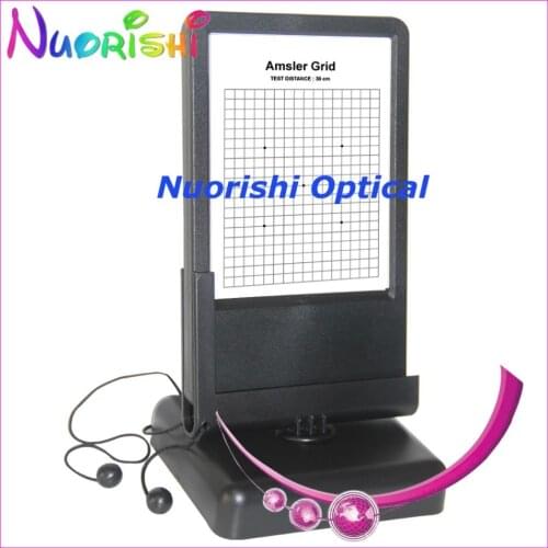 W100 Double-side Reading Black and White Amsler Grid Led Illuminated 30cm Near Visual Acuity Vision Chart