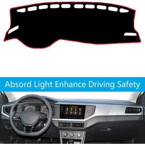 Car Dashboard Cover Mat Pad Dashmat Sun Shade Instrument Protector Carpet Accessories For Volkswagen VW POLO MK6 2018 2019 2020