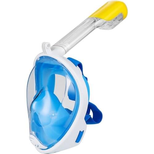 Full face diving mask, fog mirror with camera, underwater panorama, diving equipment