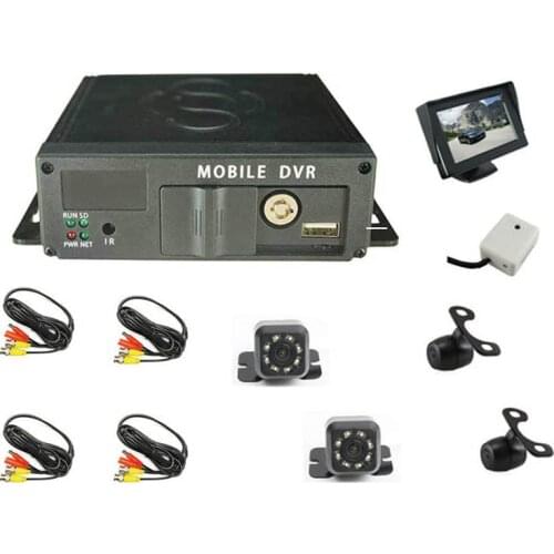 Mobile Dvr /Car Dvr 4CH Full D1 Surveillance Truck Dvr Kits With 4Pcs mini Camera Monitoring System