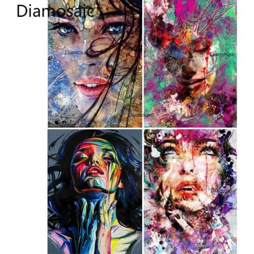 Diamosaic 5D DIY Rhinestone Diamond Painting Full Round Drill Picture Beauty Paint By Numbers Cross-stitch Kit Embroidery Mosaic