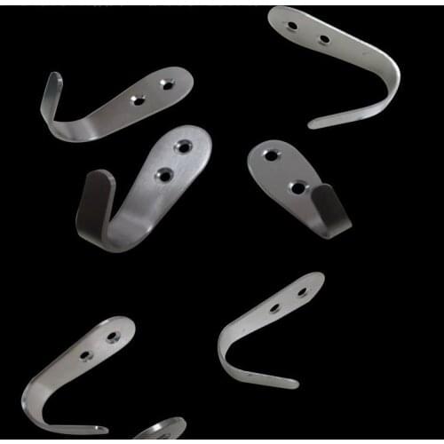 2016 wall mount single screw stainless steel towel hook holder Bathroom Accessories clothes hook Free shipping 10 pieces/pack
