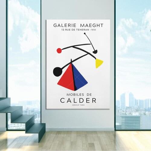 The original Calder printable exhibition poster, a 1992 lithograph mobile print poster