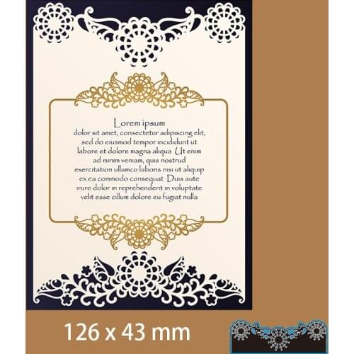 Cutting Dies Flower Laces Hollow Metal for DIY Scrapbooking Photo Album Embossing Paper Card
