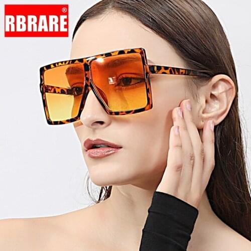 RBRARE Square Sunglasses Women Retro Oversized Sunglasses Women Luxury Brand Sun Glasses for Men Vintage Gafas De Sol Mujer