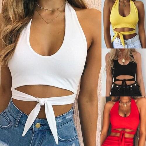 Womens Sexy Casual Slim Sleeveless Tank Tops Vest Solid Color Crop For Ladies Fitness Vest Women Clothing Tops
