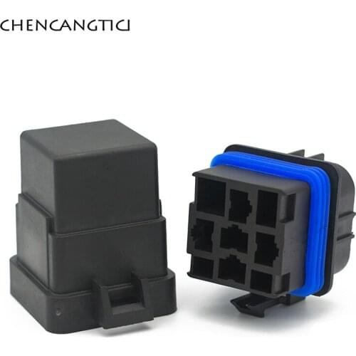 1Set 5 Pin 12V/24V 40A Automotive Relay Waterproof Electrical Headlight Air Conditioner Plug Fuse Connector With Cover 12092605