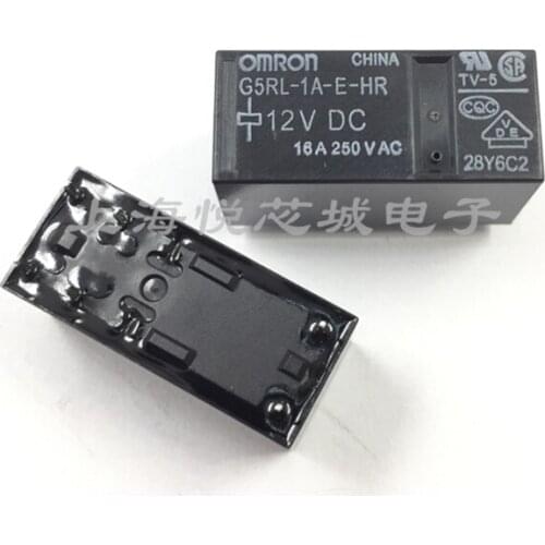 2PCS/lot Relay G5RL-1A-E-HR-5VDC G5RL-1A-E-HR-12VDC G5RL-1A-E-HR-24VDC 6PIN 16A