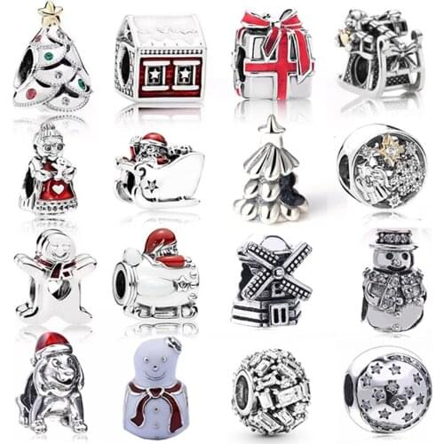 2pcs Christmas Charm Bead Pendant DIY Accessories, for Making Branded Ms Bracelets and Necklaces Christmas Gifts Direct shipment