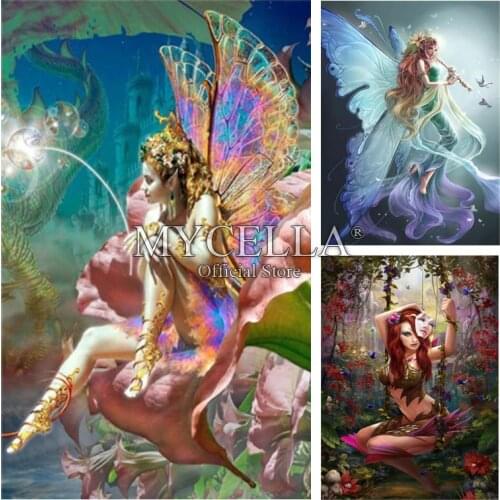 5D Diy Diamond Painting Angel of character Diamond Embroidery cross stitch Full square Diamond Mosaic picture Home Decoration