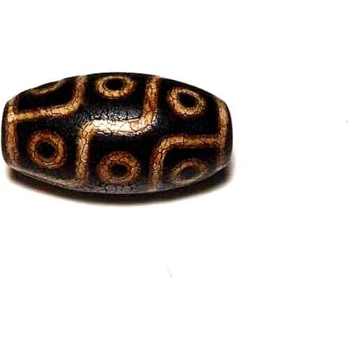 China Tibet Supreme 9eyes Feng Shui Dzi Bead 19mm*37mm Old Black Beads Men&women`s Necklace Jewelry DIY