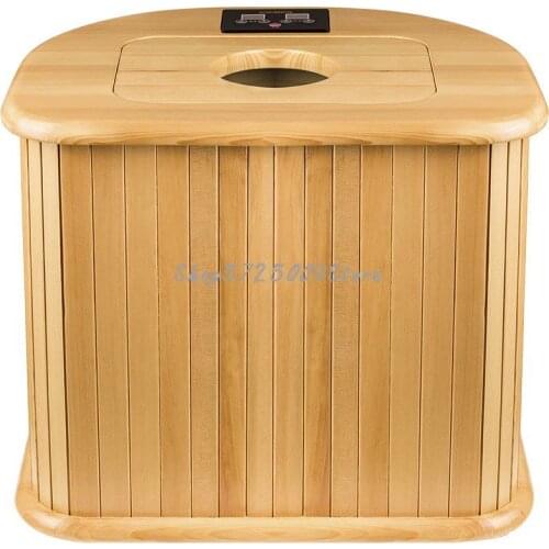 Household Fumigation And Health Care Foot Warming Box Solid Wood Sweat Sauna Foot Steaming Bucket Far Infrared Spectr
