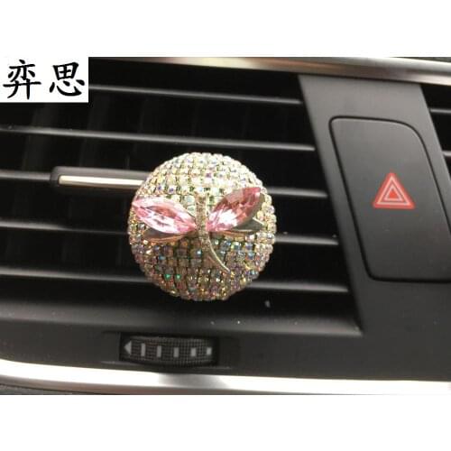 Color butterfly diamond ball Car styling Ornament Dragonfly Air refreshing agent for air conditioner car Perfumes 100 Original