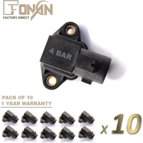 4 Bar Turbo Air Pressure MAP Sensor For Honda B D H F Series Civic Del Sol Accord CR-V HR-V Logo Prelude Shuttle Odyssey