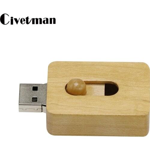 Wooden Books Maple Push and Pull Pen Drive 256GB Usb Flash Drive Memory Stick 4GB 8GB 16GB 32GB 64GB 128GB Thumb Drive USB Stick