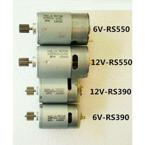 RS 380 390 550 Childrens Electric Car Toy Car Motorcycle 6V 12V Motor Engine