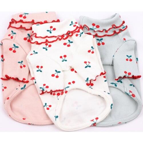 Cotton Dog T-shirt Spring Autumn Dog Clothes Pajamas Cat Puppy Chihuahua Yorkie Small Dog Costume Poodle Pomeranian Clothing