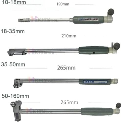 Inner Diameter Bore Gauge Measuring Rod + Probe (no indicator) Accessories Inner diameter gauge 10-18mm 18-35mm 35-50mm 50-160mm