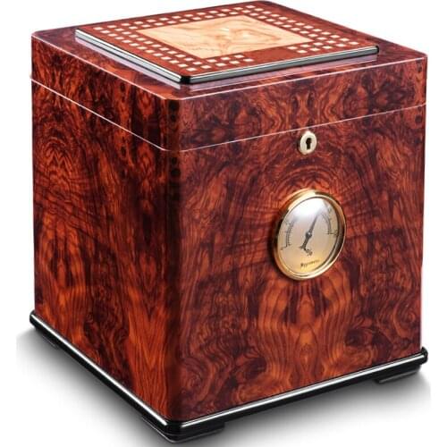 Cigar box cedar wood piano paint large capacity cigar moisturizing alcohol box cigar smoking set moisturizing box