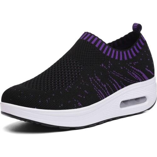 Women Sneakers Fashion Shoes Casual Sneakers Knitted Vulcanized Shoes Ladies Trainers Tenis Feminino Nursing Shoes for Women