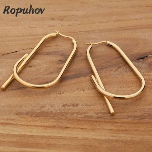 ROPUHOV 2021 Jewery Trendy Korean New Womens Long and Young Stars Earrings Simple Earrings