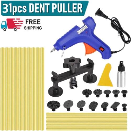 Paintless Dent Puller Kit Glue Pull Taps Repair Dents in All Parts of Dent Remover for Big Dents Bridge Dent Puller Repair