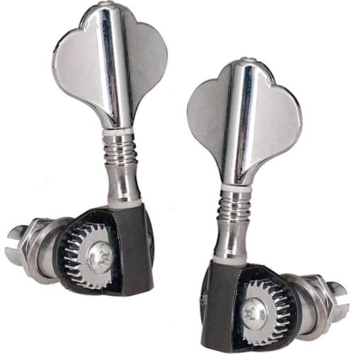 A set of 4 Pcs Chrome Bass Tuning Pegs Machine Heads Tuners For Bass Guitar accessories parts Musical instrument