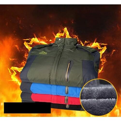 Hunting Jacket Warm Hooded Detachable Waterproof Windproof Thermal Climbing Coat Outwear Outdoor Sportswear