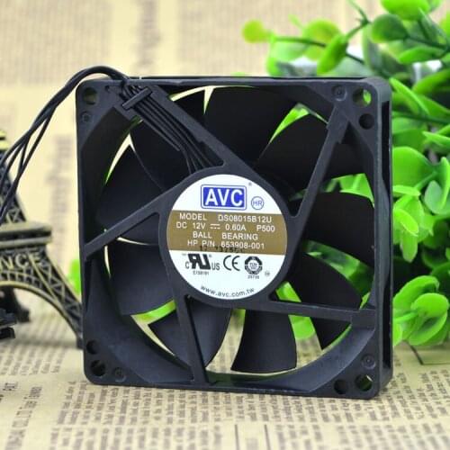 Original FOR AVC DS08015B12U 80*80*15 12V 0.60A cooling fan supports PWM