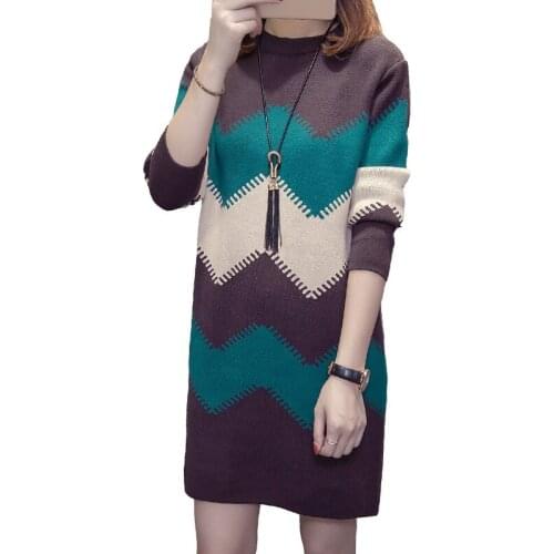 Autumn Winter Women Knitted Dress Long Sleeve Sweater Dresses Lady Slim Bodycon Sweaters Bottoming Dress Vestidos Pull Femme