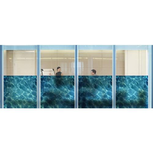 Film Water Ripple Window Decal Privacy Glass Cover Home Bedroom Shower Door Office Privacy Scrubs Frost No Glue