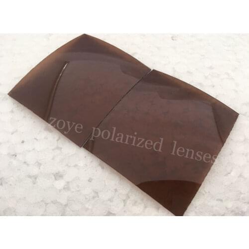 Polarized Lenses For Sunglasses TAC Polarized Lenses Median Brown B15 UV400 Lenses 55*65mm 4 Base