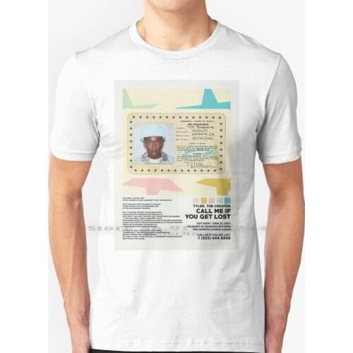 The Creator Poster T Shirt 100% Pure Cotton Tyler Cover Album Music Call Me If You Get Lost License Vintage Humanis Hottime