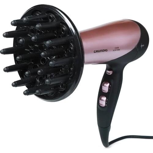 Grundig HD 6480 2200 Watt Ionic Hair Dryer with Diffuser Head - Free Express Shipping - Hot Cold Blow - Professional