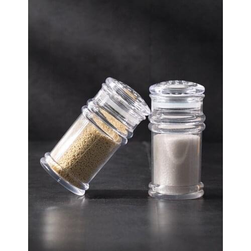 Transparent BBQ Seasoning Bottle Cooking Pepper Powder Sugar Salt Seasoning Jar Kitchen Tool Creative Toothpick Box