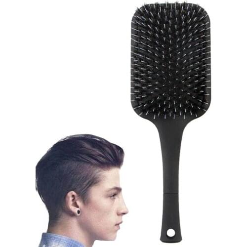 Hair Brush Handle Boar Bristles Anti-static Hair Scalp Paddle Hairbrush Gasbag Massage Comb Hair Care Man Hairdressing