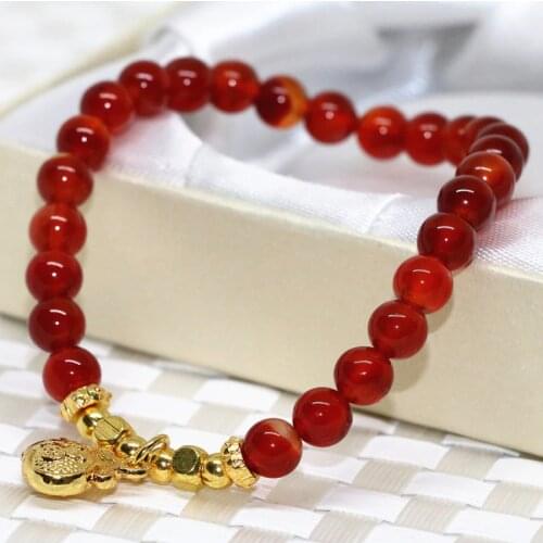 Special top quality 6mm red agat onyx carnelian beads natural stone round beads unique strand bracelet jewelry 7.5inch B1920