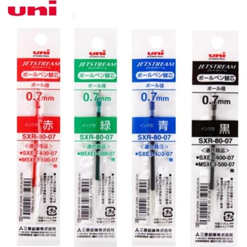 Uni SXR-80-07 Refills for MSXE5-1000-07 Ballpoint Pen 0.7 mm-4 colors packed (Each color one Piece)