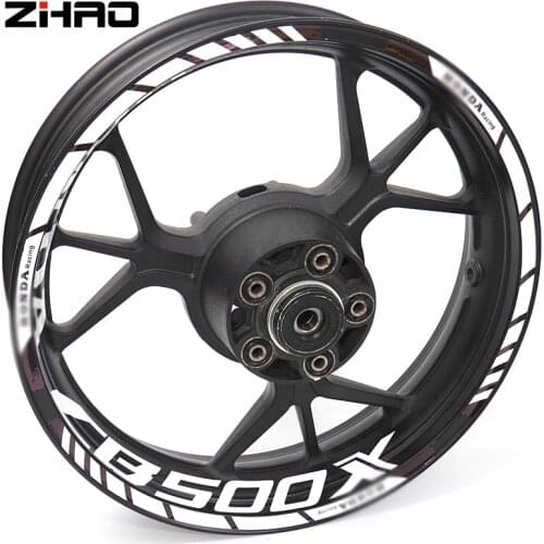 For Honda CB500X CB 500X Motorcycle Reflective Wheel Rim Stripe Decal Sticker Front Rear Decal Full Set