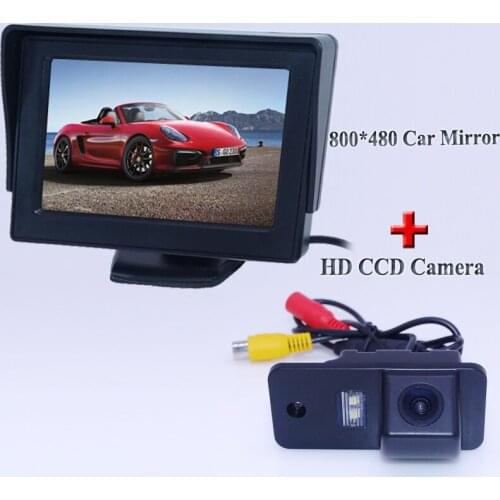 Universal Car Mirror Monitor with LCD Color Screen + for AUDI A6L car Review Park camera Auto waterproof